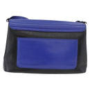 BVLGARI Isabella Rossellini Shoulder Bag Leather Blue Gold Auth BA12091A-2