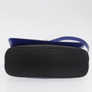 BVLGARI Isabella Rossellini Shoulder Bag Leather Blue Gold Auth BA12091A-5