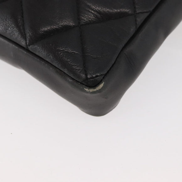 CHANEL Matelassé Chain Gürteltasche Lammleder Schwarz Gold CC Auth BA12100