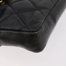 CHANEL Matelassé Chain Gürteltasche Lammleder Schwarz Gold CC Auth BA12100-15