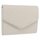 Maison Margiela Compact Wallet Leather White Silver Auth BA12101A-1