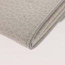 Maison Margiela Compact Wallet Leather White Silver Auth BA12101A-16