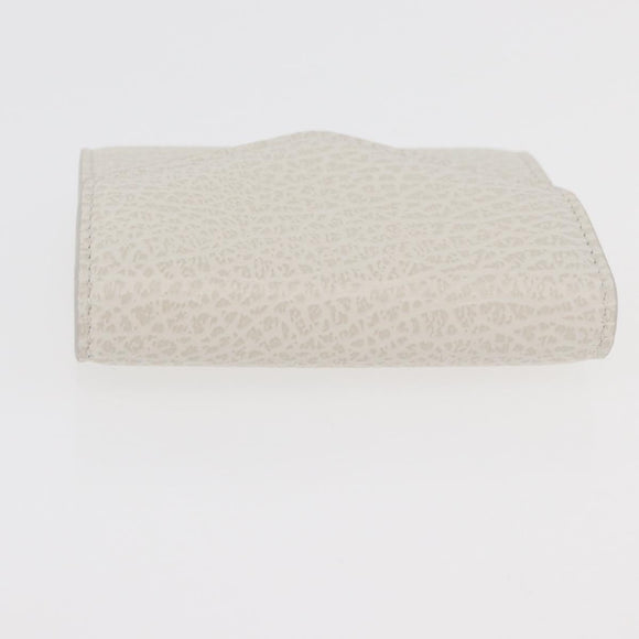 Maison Margiela Compact Wallet Leather White Silver Auth BA12101A