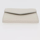 Maison Margiela Compact Wallet Leather White Silver Auth BA12101A-6