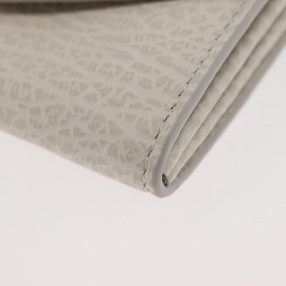 Maison Margiela Compact Wallet Leather White Silver Auth BA12101A