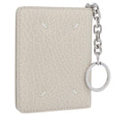 Maison Margiela Card Key Case Leather White Auth BA12102A-1