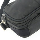PRADA Shoulder Bag Nylon Black Silver Auth BA12104-14