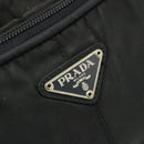 PRADA Shoulder Bag Nylon Black Silver Auth BA12104-17