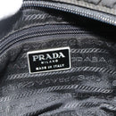 PRADA Shoulder Bag Nylon Black Silver Auth BA12104-18