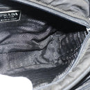 PRADA Shoulder Bag Nylon Black Silver Auth BA12104-19