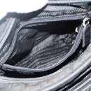 PRADA Shoulder Bag Nylon Black Silver Auth BA12104-22