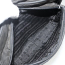 PRADA Shoulder Bag Nylon Black Silver Auth BA12104-23