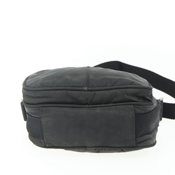 PRADA Shoulder Bag Nylon Black Silver Auth BA12104
