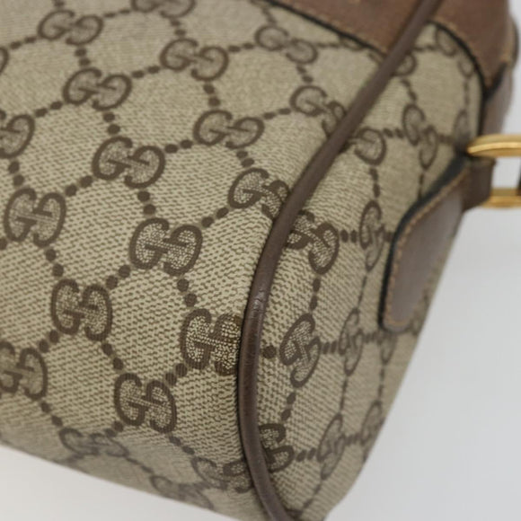 GUCCI GG Supreme Shoulder Bag PVC Beige Gold 24 02 005 Auth BA12105