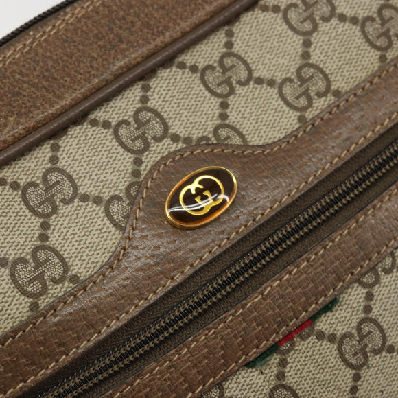 GUCCI GG Supreme Shoulder Bag PVC Beige Gold 24 02 005 Auth BA12105