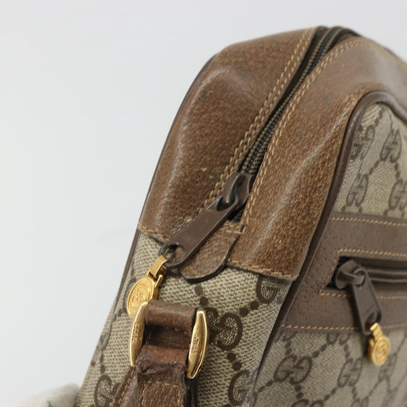 GUCCI GG Supreme Shoulder Bag PVC Beige Gold 24 02 005 Auth BA12105