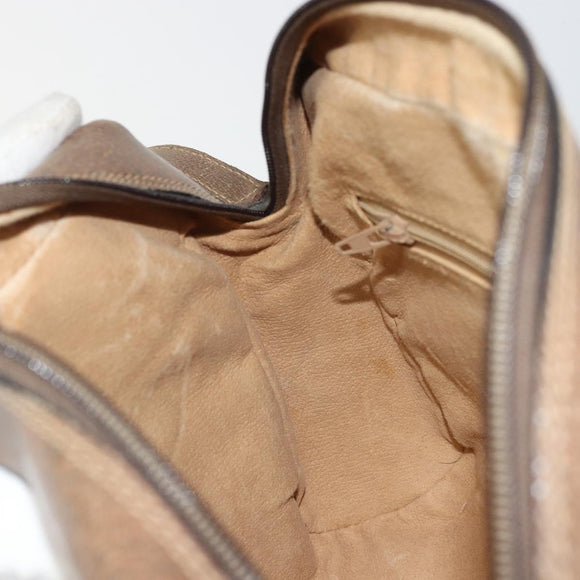 GUCCI GG Supreme Shoulder Bag PVC Beige Gold 24 02 005 Auth BA12105