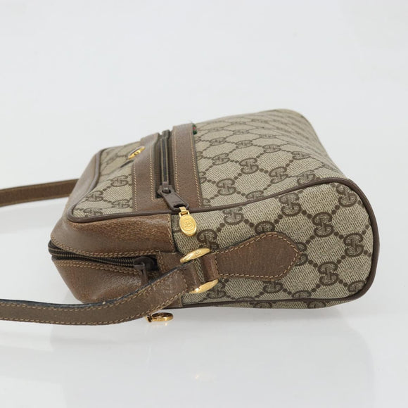 GUCCI GG Supreme Shoulder Bag PVC Beige Gold 24 02 005 Auth BA12105