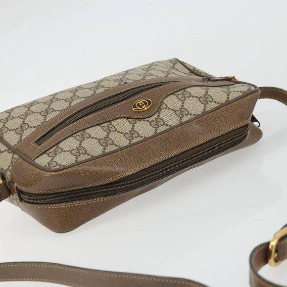 GUCCI GG Supreme Shoulder Bag PVC Beige Gold 24 02 005 Auth BA12105