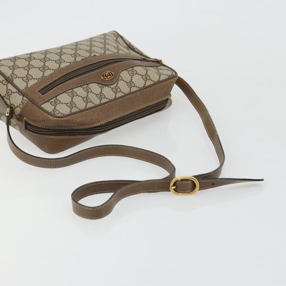 GUCCI GG Supreme Shoulder Bag PVC Beige Gold 24 02 005 Auth BA12105