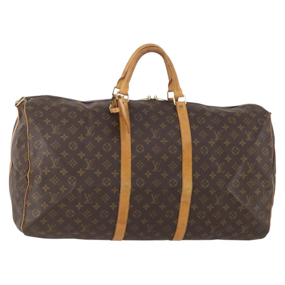 LOUIS VUITTON Monogram Keepall Bandouliere 60 Boston Bag M41412 LV Auth BA12107
