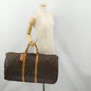 LOUIS VUITTON Monogram Keepall Bandouliere 60 Boston Bag M41412 LV Auth BA12107-23