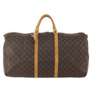 LOUIS VUITTON Monogram Keepall Bandouliere 60 Boston Bag M41412 LV Auth BA12107-13