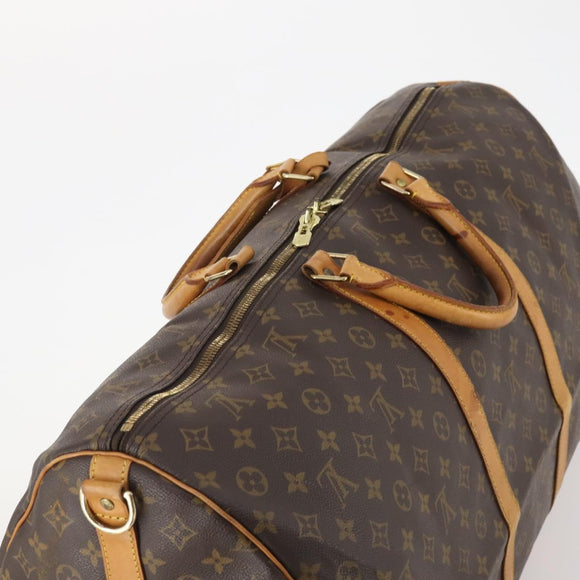 LOUIS VUITTON Monogram Keepall Bandouliere 60 Boston Bag M41412 LV Auth BA12107
