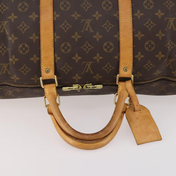 LOUIS VUITTON Monogram Keepall Bandouliere 60 Boston Bag M41412 LV Auth BA12107