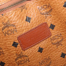 MCM Vicetos Logogram Tote Bag PVC Leather Brown Gold Auth BA12112-16