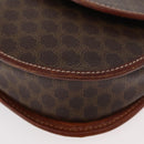 CELINE Macadam Canvas Shoulder Bag PVC Leather Brown Gold Auth BA12117-15