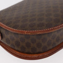 CELINE Macadam Canvas Shoulder Bag PVC Leather Brown Gold Auth BA12117-16