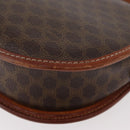 CELINE Macadam Canvas Shoulder Bag PVC Leather Brown Gold Auth BA12117-17