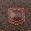CELINE Macadam Canvas Shoulder Bag PVC Leather Brown Gold Auth BA12117-18