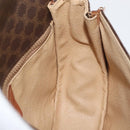 CELINE Macadam Canvas Shoulder Bag PVC Leather Brown Gold Auth BA12117-21