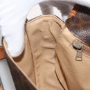 CELINE Macadam Canvas Shoulder Bag PVC Leather Brown Gold Auth BA12117-22
