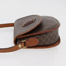 CELINE Macadam Canvas Shoulder Bag PVC Leather Brown Gold Auth BA12117-4