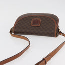 CELINE Macadam Canvas Shoulder Bag PVC Leather Brown Gold Auth BA12117-6
