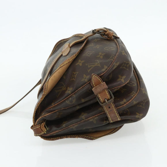 LOUIS VUITTON Monogram Saumur 30 Shoulder Bag M42256 LV Auth BA12118