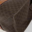 CELINE Macadam Canvas Tote Bag PVC Leather Brown Gold Auth BA12120-9