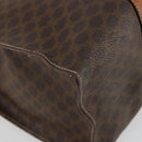 CELINE Macadam Canvas Tote Bag PVC Leather Brown Gold Auth BA12120-16