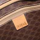 CELINE Macadam Canvas Tote Bag PVC Leather Brown Gold Auth BA12120-18