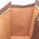 CELINE Macadam Canvas Tote Bag PVC Leather Brown Gold Auth BA12120-20