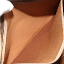 CELINE Macadam Canvas Tote Bag PVC Leather Brown Gold Auth BA12120-22