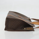CELINE Macadam Canvas Tote Bag PVC Leather Brown Gold Auth BA12120-3