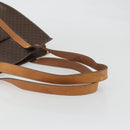 CELINE Macadam Canvas Tote Bag PVC Leather Brown Gold Auth BA12120-7