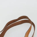 CELINE Macadam Canvas Tote Bag PVC Leather Brown Gold Auth BA12120-8