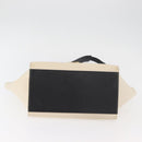 CELINE Trapeze Hand Bag Canvas Leather 2way Gold Beige Auth BA12121A-5
