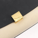 CELINE Trapeze Hand Bag Canvas Leather 2way Gold Beige Auth BA12121A-20