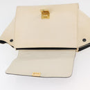 CELINE Trapeze Hand Bag Canvas Leather 2way Gold Beige Auth BA12121A-21